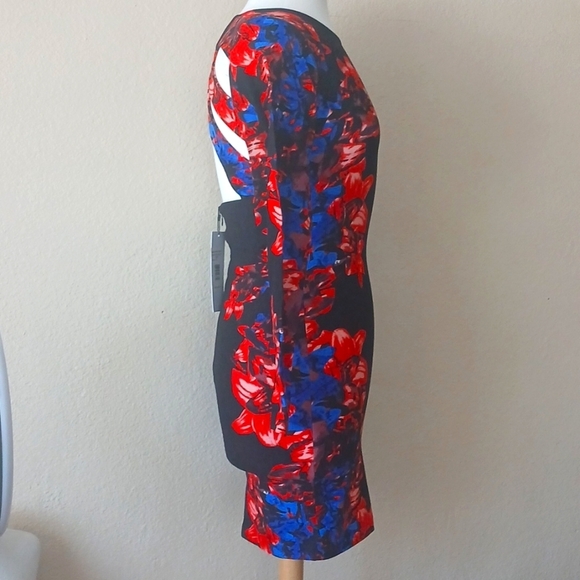 BRAND NEW!! PARKER XS FLORAL BODYCON VIBRANT DRESS - Picture 6 of 11